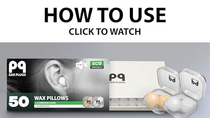 Amazon | PQ 睡眠用シリコン耳栓 - 睡眠と水泳用の50個の